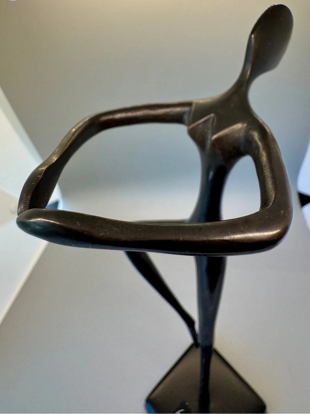 Minimalist Black Abstract Dancer Sculpture by Unknown Brand